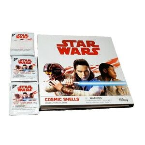 Star Wars Cosmic Shells Near Complete Album +30 Sealed Packs Winn Dixie Disney